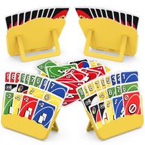 Porta-cartas Tenyond para jogar cartas, pacote de 4 com suporte amarelo