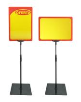 Porta Cartaz A4 com Pedestal de Regulagem de Altura Porta Cartaz A4 com Pedestal de Regulagem de Altura