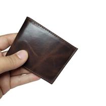 Porta Cartoes Carteira Lisa Couro Masculina Slim Compacta Dinheiro Documento Design Moderno