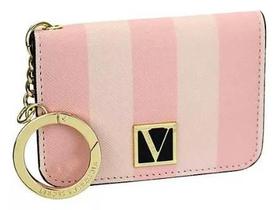 Porta Cartões com Chaveiro Dobrável, Foldover Card Case Keychain, Victorias Secret Porta Cartões com Chaveiro Dobrável, Foldover Card Case Keychain, Victorias Secret