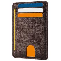 Porta-cartões de bloqueio RFID Wallet RUNBOX Slim Leather Porta-cartões de bloqueio RFID Wallet RUNBOX Slim Leather
