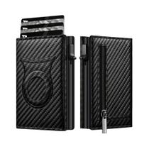 Porta-cartões De Crédito RFID Em Fibra De Carbono Para Homens, Carteira Minimalista Com Porta-moedas Porta-cartões De Crédito RFID Em Fibra De Carbono Para Homens, Carteira Minimalista Com Porta-moedas