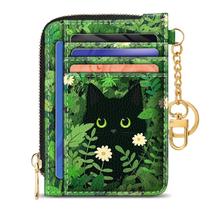 Porta-cartões de crédito Slim Wallet para mulheres GIANCOMICS Black Cat