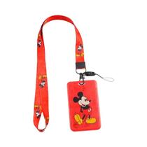 Porta-cartões De Disney Mickey Mouse Minnie Para Meninas, Cordões Para Pescoço, Estojo Para Cartões
