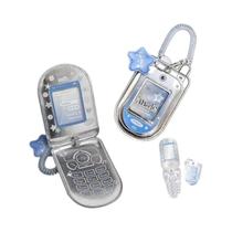 Porta-Cartões De Estilo Y2K De 3 Polegadas Em Couro PU Formato De Telefone Móvel Bolsa Pendente