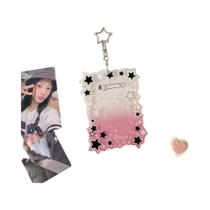 Porta-Cartões De Foto Estrela De 3 Polegadas, Chaveiro, Pingente Para Mochila, Estilo INS, Estojo