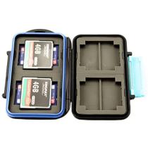 Porta Cartões de Memória Prova D'água ABS Resistente Pancadas 4CF + 8SD Porta Cartões de Memória Prova D'água ABS Resistente Pancadas 4CF + 8SD
