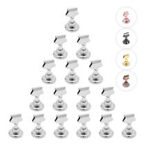 Porta-cartões de mesa Urban Deco 16PK de 1,7" em aço prateado Porta-cartões de mesa Urban Deco 16PK de 1,7" em aço prateado