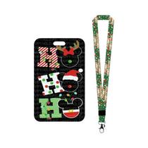 Porta-Cartões De Natal Para Crianças Mickey Minnie Com Cordão, Chaveiro, Crachá De Porta, Presente