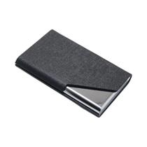 Porta-cartões De Visita Em Couro PU Impermeável E Aço Inoxidável Para Homens E Mulheres