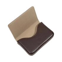 Porta-cartões De Visita Vertical Em Couro PU Com Fecho Magnético