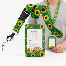 Porta cartões documentos crachás suporte com fita cordão para pescoço guardar bilhete único estampas personagens autismo