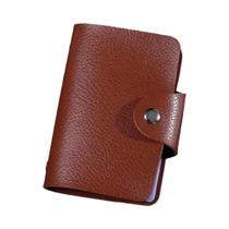 Porta-cartões E Passaporte Unissex Em Couro PU Com 24 Compartimentos