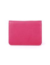 Porta-cartões Karla Hanson Leather RFID Hot Pink