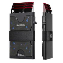 Porta-cartões masculino RUNBOX, carteira com bloqueio de RFID, Slim Metal Porta-cartões masculino RUNBOX, carteira com bloqueio de RFID, Slim Metal