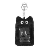 Porta-cartões MOSSTYUS Plush Fluffy Photocard Holder preto