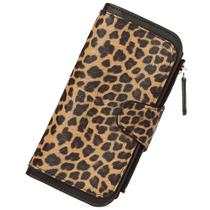 Porta-cartões Wallet CLUCI feminino de couro com bloqueio RFID com três dobras
