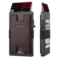 Porta-cartões Wallet RUNBOX Slim com bloqueio RFID de metal com 6+6 slots Porta-cartões Wallet RUNBOX Slim com bloqueio RFID de metal com 6+6 slots