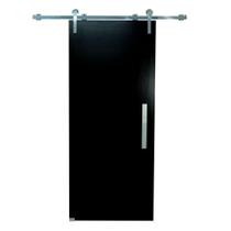 Porta Celeiro De Correr Laqueada Preta 210x70