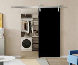 Porta Celeiro de Correr Laqueada Preta