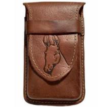 Porta Celular Bainha Country Para Cinto De Couro Estampa Cavalo