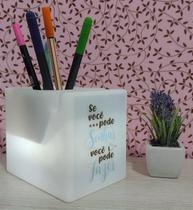 Porta Celular Canetas Luminaria Organizador De Mesa Sonhar - Decorfun