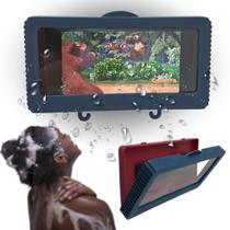 Porta Celular Impermeável e Anti embaçante Com Suporte Adesivo Banheiro Use no Banho Cozinha Área de Porta Celular Impermeável e Anti embaçante Com Suporte Adesivo Banheiro Use no Banho Cozinha Área de