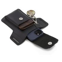 Porta Celular Pochete Country Rustica Couro com Alça para Cinto e Chaves