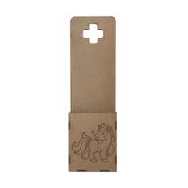 Porta Celular Suporte de Parede Unicórnio 8x2x28 Mdf Madeira Porta Celular Suporte de Parede Unicórnio 8x2x28 Mdf Madeira