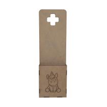 Porta Celular Suporte de Parede Unicórnio Sentado 8x2x28 Mdf Madeira Porta Celular Suporte de Parede Unicórnio Sentado 8x2x28 Mdf Madeira