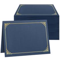 Porta-certificados SUNEE azul-marinho, pacote com 100 unidades, 8,5 x 11" Porta-certificados SUNEE azul-marinho, pacote com 100 unidades, 8,5 x 11"