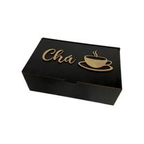 Porta Chá C/ 6 Divisórias Preto