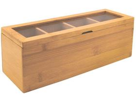 Porta cha de bambu 4 nic - mes01702nat