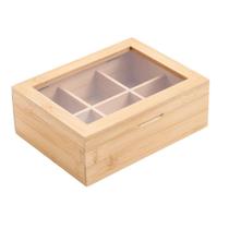 Porta Chá de Bambu 6 Divisórias