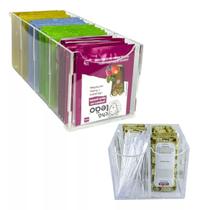 Porta Chá + Porta Sachês Açucar C/ 4 Nichos Acrílico