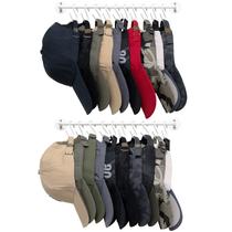 Porta-chapéus Mkono montado na parede com 20 ganchos em metal branco 43cm