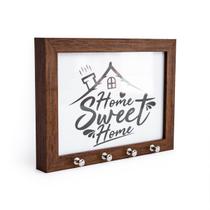 Porta Chave Com Foto De Parede Decorativo 15x21 cm Moldura Com Vidro Decoração Casa Home Sweet Home Porta Chave Com Foto De Parede Decorativo 15x21 cm Moldura Com Vidro Decoração Casa Home Sweet Home