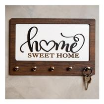 Porta Chave De Parede Decorativo Home Sweet Home Mdf Luxo Porta Chave De Parede Decorativo Home Sweet Home Mdf Luxo