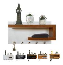 Porta Chave De Parede Organizador Com Prateleira Mdf