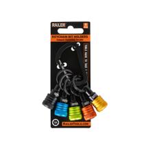 Porta-chaves Bit Holder, 5 peças com haste hexagonal de 1/4 de polegada, multicolorida