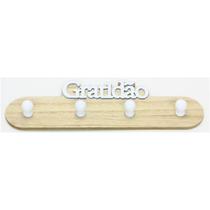 Porta chaves Cabide suporte de parede 4 Gancho tema gratidão