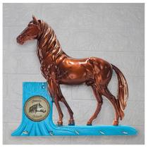Porta Chaves Cavalo Crioulo Brasão 33cm