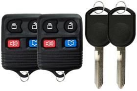 Porta-chaves de controle remoto de entrada sem cortes, chave de carro vazia x2