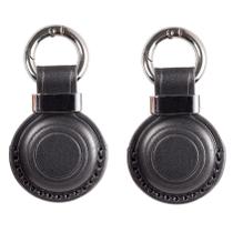 Porta-chaves de couro para Airtag KEEPXYZ Black V2.0 (x2) Porta-chaves de couro para Airtag KEEPXYZ Black V2.0 (x2)