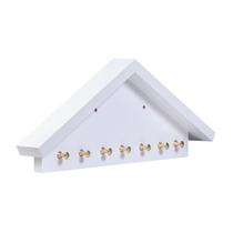 Porta Chaves De Parede Casinha Em MDF Com Ganchos