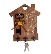 Porta-chaves de Parede Casinha Madeira Mdf Porta-chaves de Parede Casinha Madeira Mdf