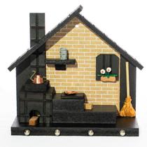 Porta Chaves de Parede Casinha Mineira Artesanal G Bege