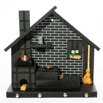 Porta Chaves de Parede Casinha Mineira Artesanal G Preto Porta Chaves de Parede Casinha Mineira Artesanal G Preto