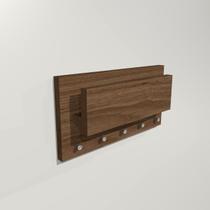 Porta Chaves De Parede Com Suporte Para Cartas Amadeirado