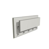 Porta Chaves De Parede Com Suporte Para Cartas Branco